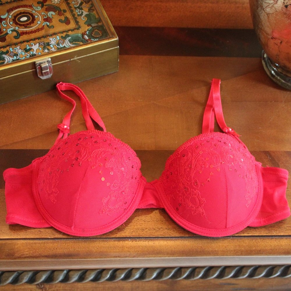 Sexy and Feminine Lacy Red Bra